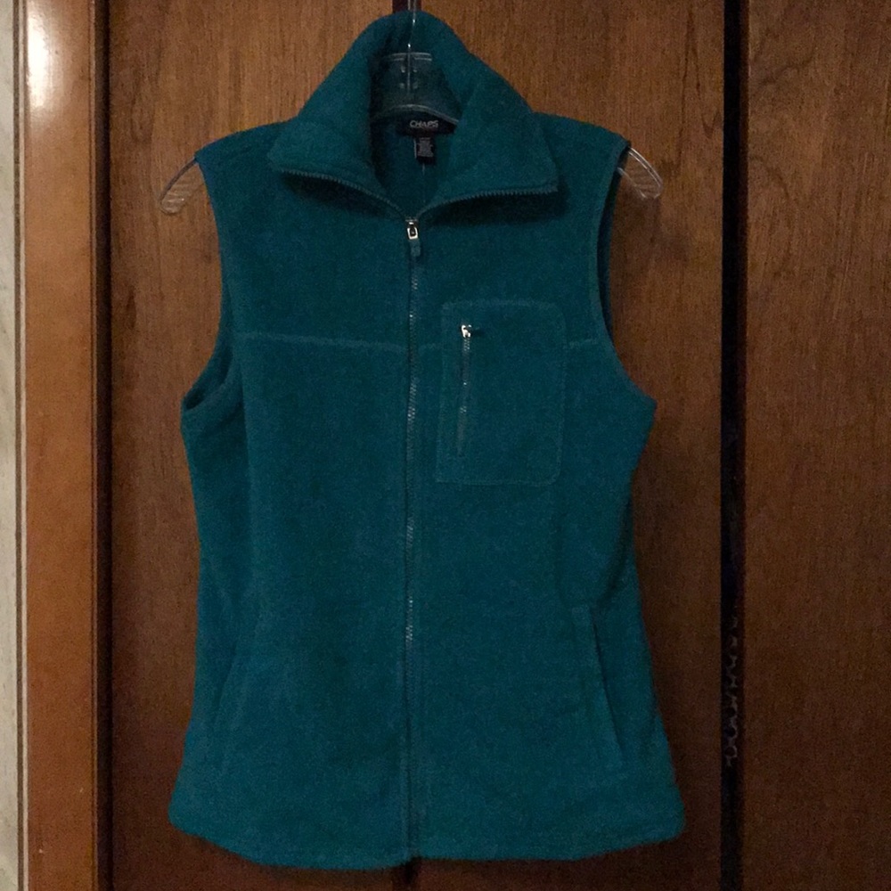 Chaps Sport full zip fleece vest size S NWT